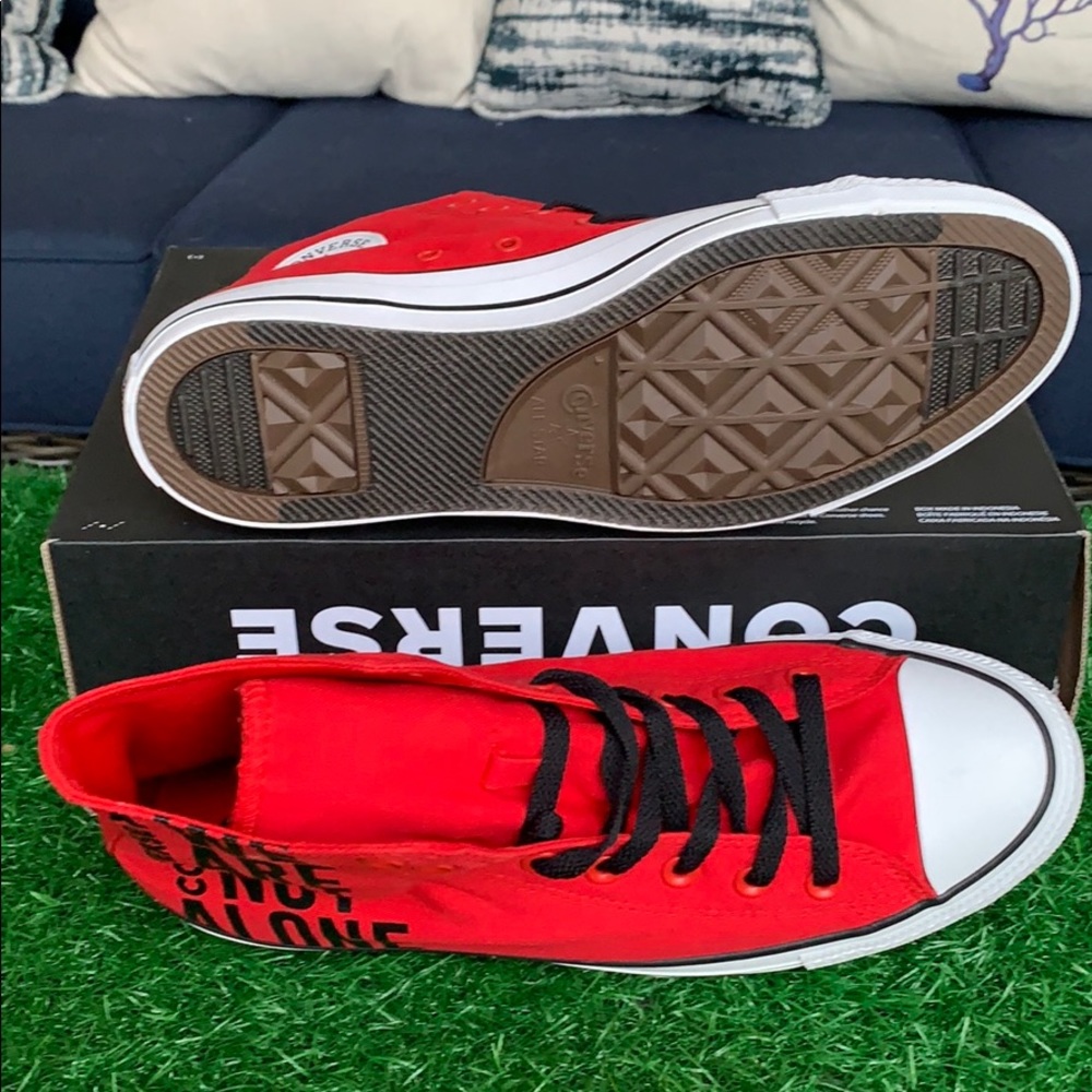Converse CTAS Hi enamel red/black/white men’s - Picture 5 of 16